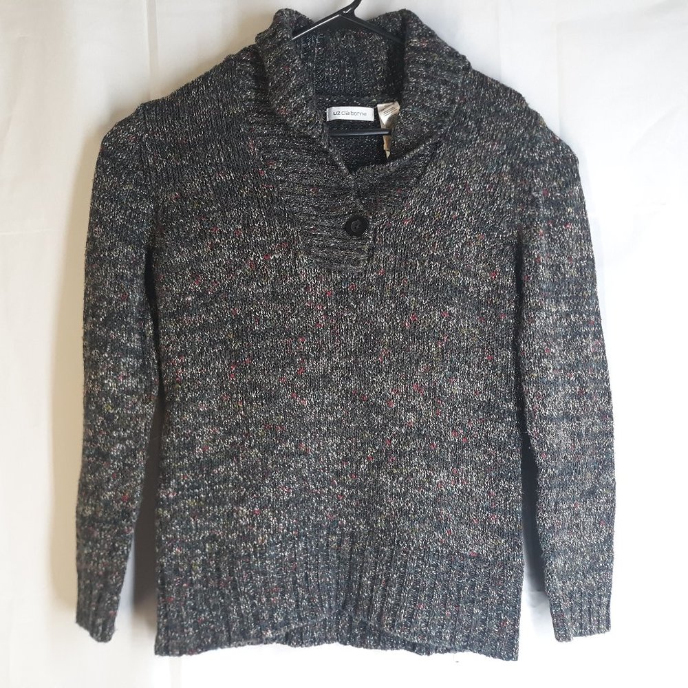 Liz Claiborne Womens collared sweater Winter ready sz L